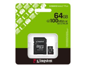 KINGSTON Memorijska kartica U1 V10 SDXC 64GB Canvas Select Plus G3 150R SDCS3/64GB + adapter