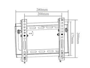 N/A Nosač za TV TILT 17-42/nagib 0-10/VESA 200x200/30kg/3,6cm od zida