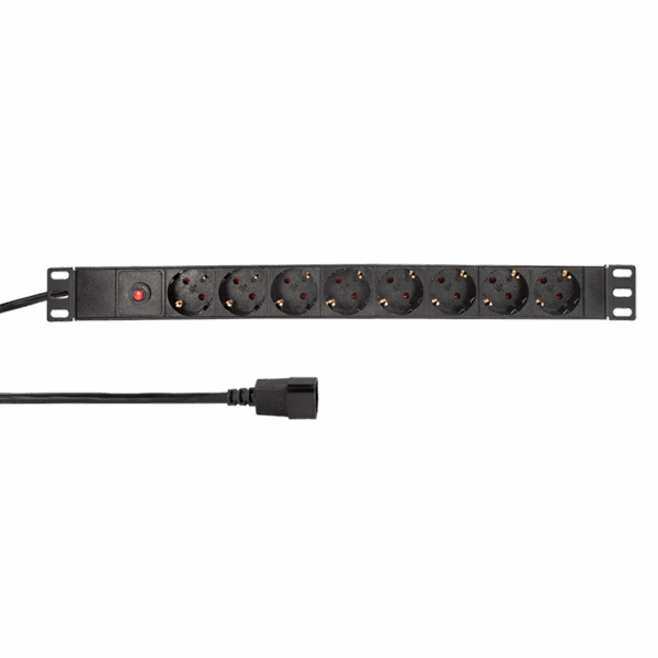 Logilink PDU 8 x šuko CEE 7/3 , konektor C14, prenaponska zaštita